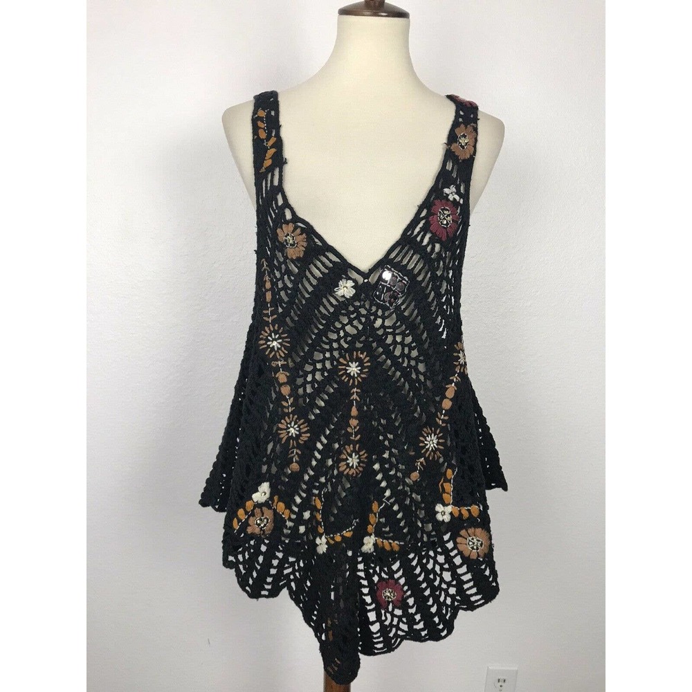 Free People Tank Top Last Rose Crochet